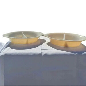 Vintage Lusterware Fire King Casserole Dishes - Set of 2